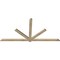 Ekena Millwork Kennewick Rough Sawn Timber Gable Bracket, Douglas Fir, 96"W x 48"H x 2"D x 4"F, 12/12 Pitch GBW096X48X0204KEN00RDF - alternate 5